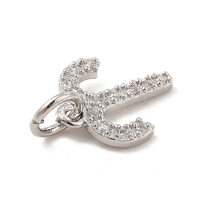 Brass Micro Pave Cubic Zirconia Charms KK-E077-02P-08-1