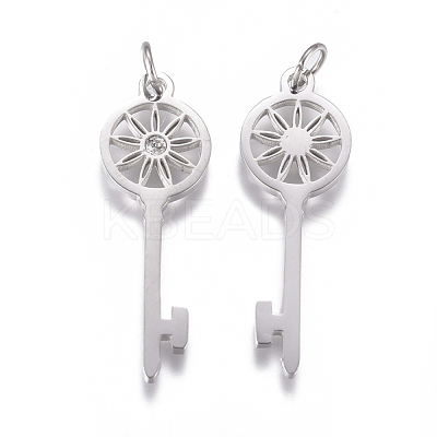 316 Surgical Stainless Steel Pendants STAS-L242-06P-1