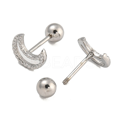 304 Stainless Steel Cartilage Earrings EJEW-B066-01B-P-1