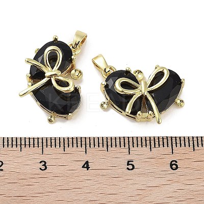 Real 18K Gold Plated Brass Glass Pendants KK-R161-02G-03-1