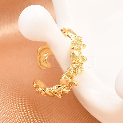 Brass Cuff Rings for Women RJEW-Z113-04G-1