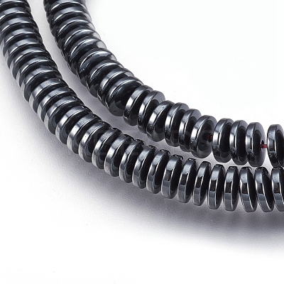Non-magnetic Synthetic Hematite Beads Strands G-I208-03-A-6x2mm-1
