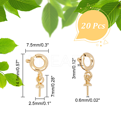 20Pcs Brass Spring Ring Clasps KK-AR0002-86-1