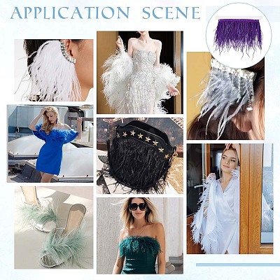 2M Fashion Ostrich Feather Trimming DIY-OC0013-52B-1