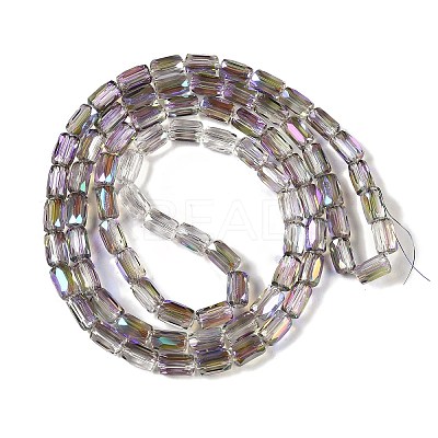 Electroplate Glass Beads Strands GLAA-Q101-02A-HP02-1