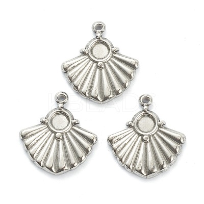 Non-Tarnish 304 Stainless Steel Pendant Cabochon Settings STAS-P279-40P-1