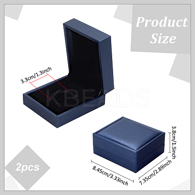 Rectangel PU Imitation Leather Coin Storage Boxes CON-WH0086-102B-02-1