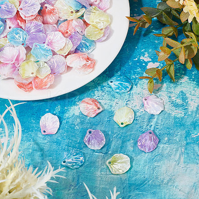 200Pcs 5 Colors Plastic Beads KY-GA0001-12-1
