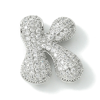 Rack Plating Brass Cubic Zirconia Pendants KK-S378-02P-K-1