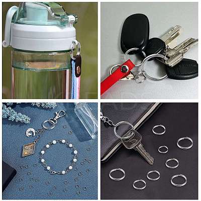 700Pcs 7 Styles 201& 304 Stainless Steel Split Rings STAS-CJ0002-17-1