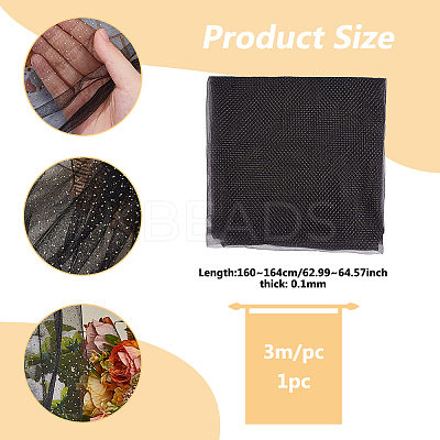 Polyester Mesh Lace Fabric DIY-WH0504-430B-1