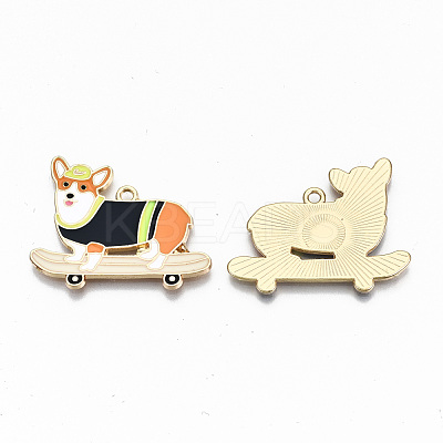 Alloy Enamel Pendants ENAM-N055-003-NR-1