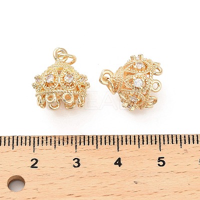 Brass Micro Pave Cubic Zirconia Multi-Strand Links LS-KK-B133-06G-02-1