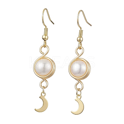 Natural Cultured Freshwater Pearl Dangle Earrings EJEW-JE05738-03-1