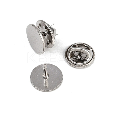 304 Stainless Steel Butterfly Clutches Pin Backs STAS-P262-03P-05-1