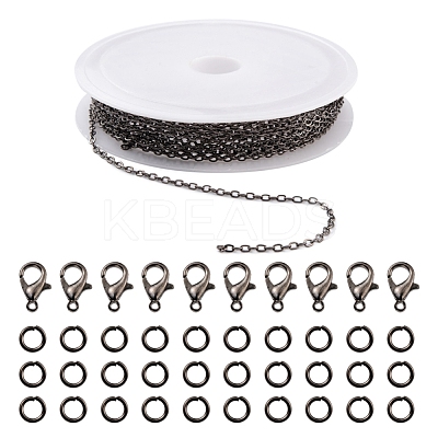 DIY 3m Brass Cable Chain Jewelry Making Kit DIY-YW0005-75B-1