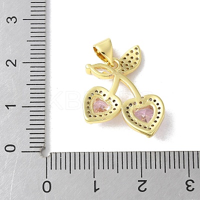Brass Micro Pave Cubic Zirconia Pendants KK-A252-34G-01-1
