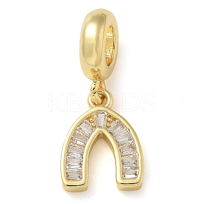 Rack Plating Brass Cubic Zirconia Pendants KK-K392-12G-1