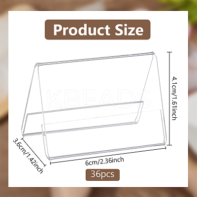 V-Shaped Transparent Acrylic Slant Back Sign Holder ODIS-WH0030-146-1