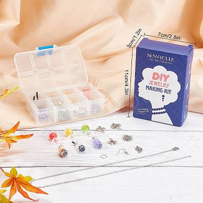 Cup Bottle Pendant Earring Necklace DIY Making Kits DIY-SC0017-84-1