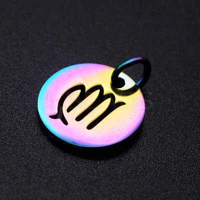Rainbow Color Ion Plating(IP) 201 Stainless Steel Charms STAS-Q201-JN166-6-1