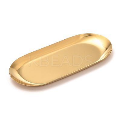 Oval 430 Stainless Steel Jewelry Display Plate STAS-P289-03G-1