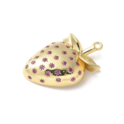 Brass Micro Pave Cubic Zirconia Pendants KK-P290-39G-1