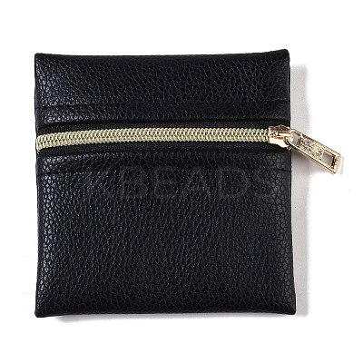 Imitation Leather Jewelry Storage Zipper Bags ABAG-G016-01A-05-1