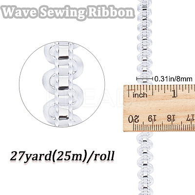 25M Metallic Yarn Lace Ribbons OCOR-GF0003-09K-1