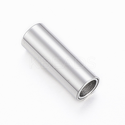 Tarnish Resistant Smooth 304 Stainless Steel Magnetic Clasps with Glue-in Ends X-STAS-H402-21P-4mm-1