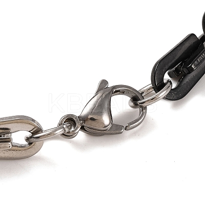 201 Stainless Steel Arch Link Chain Bracelets BJEW-B078-68EBP-1
