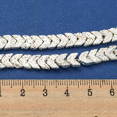 Electroplated Natural Lava Rock Beads Strands G-I360-X01-04-1