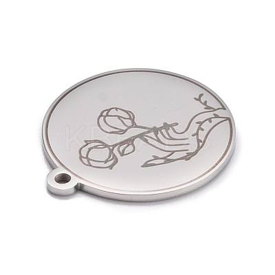 Non-Tarnish 304 Stainless Steel Pendants STAS-C032-04P-1