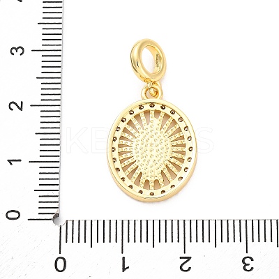 Brass Clear Cubic Zirconia European Dangle Pendants KK-D325-28G-09-1