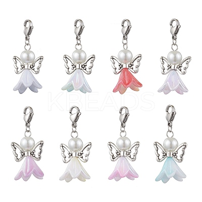 Angel Acrylic Pendant Decorations HJEW-JM02862-1