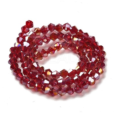 Transparent Electroplate Glass Beads Strands LS-GLAA-F029-4mm-A27-1