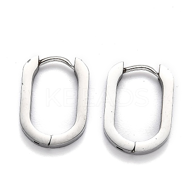 Tarnish Resistant 304 Stainless Steel Huggie Hoop Earrings STAS-J033-11B-P-1