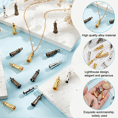 120Pcs 3 Colors Tibetan Style Alloy Pendants FIND-GO0003-17-1