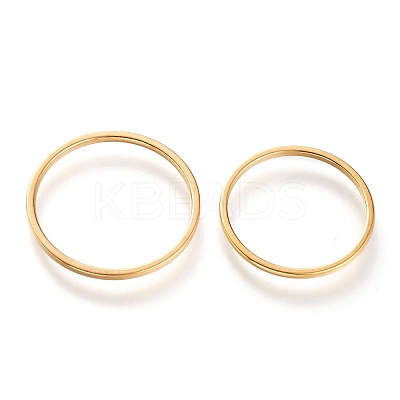 Ion Plating(IP) 304 Stainless Steel Plain Band Rings LS-RJEW-B0006-7-02G-1