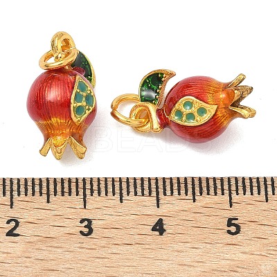 Alloy Enamel Fruit Pendants ENAM-B037-11G-01-1