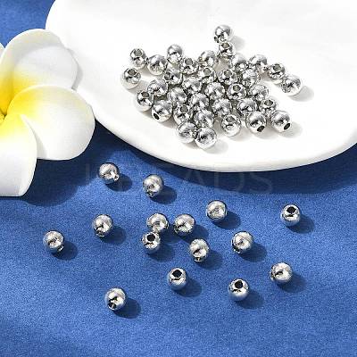 SHEGRACE Brass Textured Round Beads XGRPCU672-298P-1