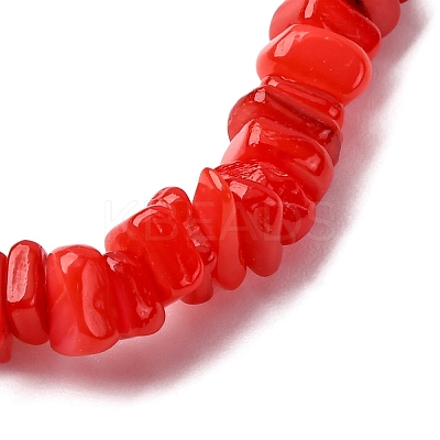 10Pcs 10 Colors Dyed Natural Freshwater Shell Beaded Stretch Bracelets for Men Women BJEW-JB12478-1
