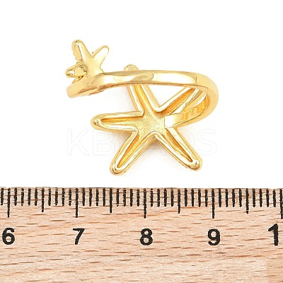 Ocean Brass Cuff Open Rings KK-CBA5A76-04G-02-1
