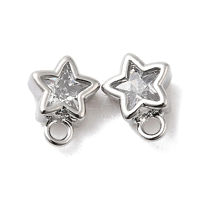 Brass with Cubic Zirconia Stud Earring Finding LS-KK-Q048-16P-1
