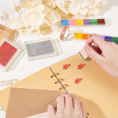 Wooden Stamps with Rubber DIY-WH0002-65A-1