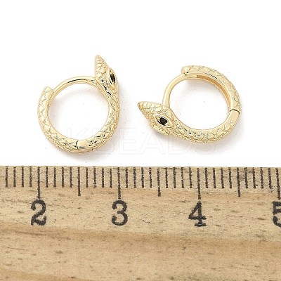 Brass Cubic Zirconia Hoop Earrings EJEW-Q014-08G-1