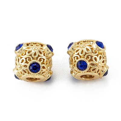 Brass Micro Pave Cubic Zirconia Beads ZIRC-P088-12G-1