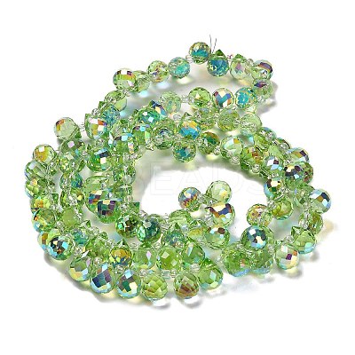 Electroplate Glass Beads Strands X-EGLA-D030-17E-1
