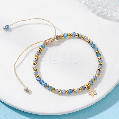 Star 201 Stainless Steel Charm Bracelets BJEW-JB12801-02-1