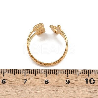 304 Stainless Steel Open Cuff Rings for Women RJEW-K303-05G-1